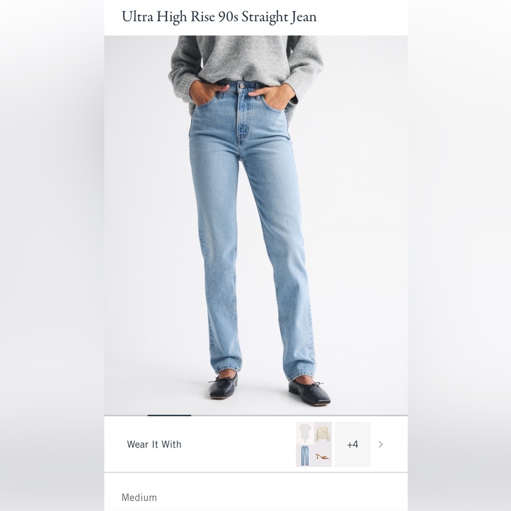 Abercrombie & Fitch 90's Straight Ultra High Rise jeans